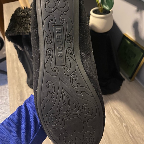 Report Black tall suede flat boot - Picture 7 of 7